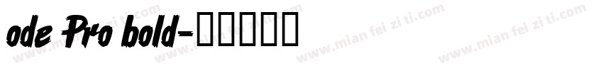 ode Pro bold字体转换